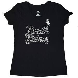 Majestic south siders Chicago White Sox black shirt size S